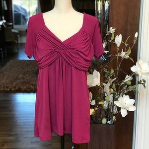 Daisy Fuentes Faux Wrap Tunic